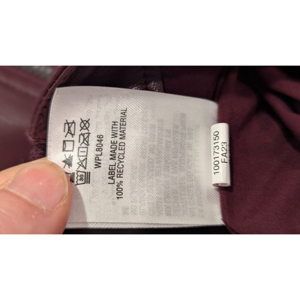 Women's Bar III Burgundy Faux Leather Pencil Skirt Size 4 - Picture 11 of 12